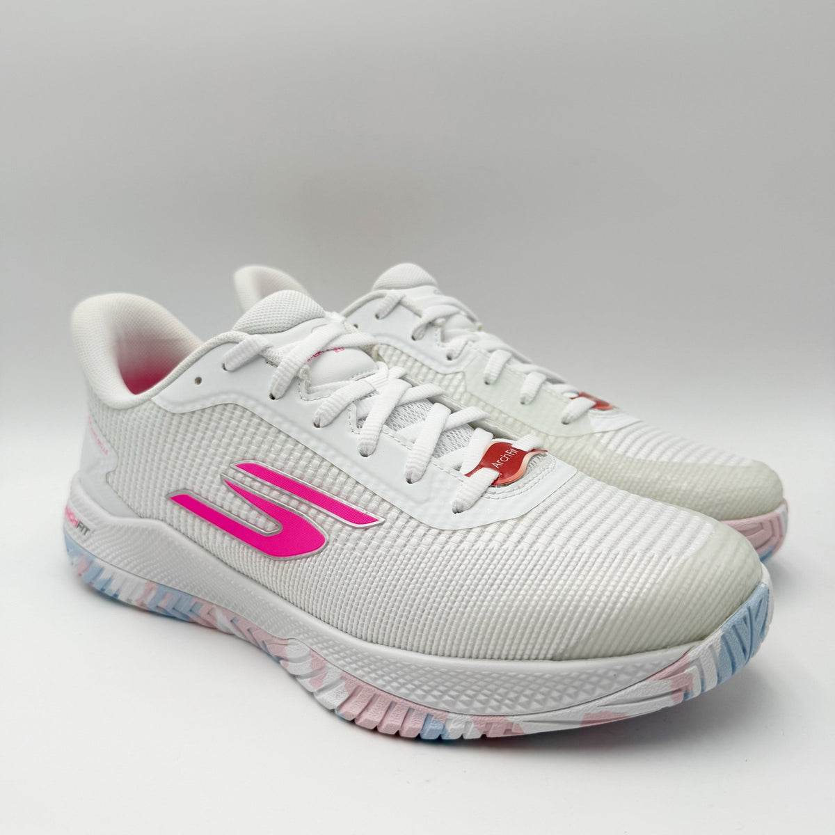 Skechers Women Viper Court 2.0 Pickleball Shoes Size 9.5 White Pink Athletic NIB