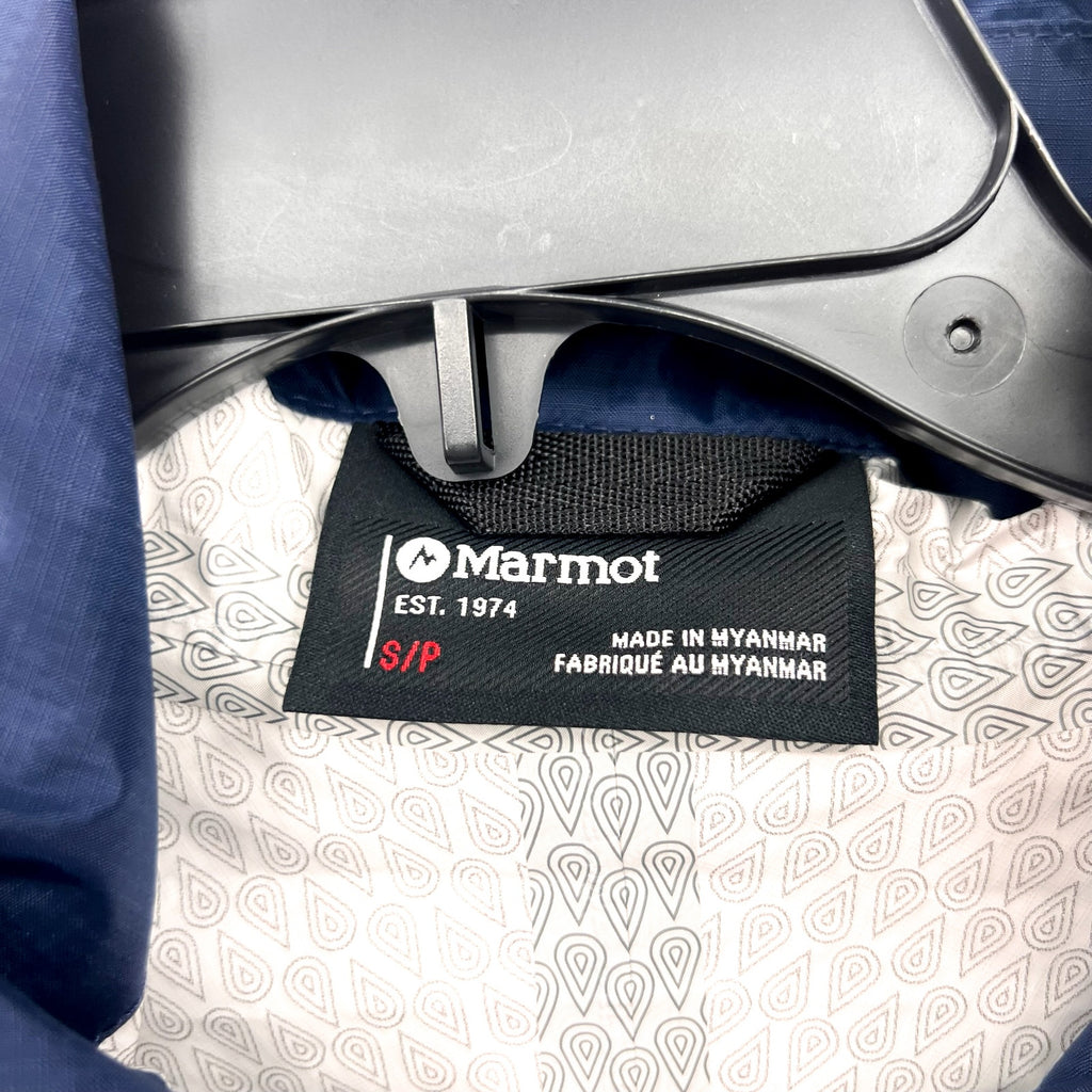 Marmot Womens PreCip Eco Rain Jacket Small Arctic Navy Blue Waterproof NWT