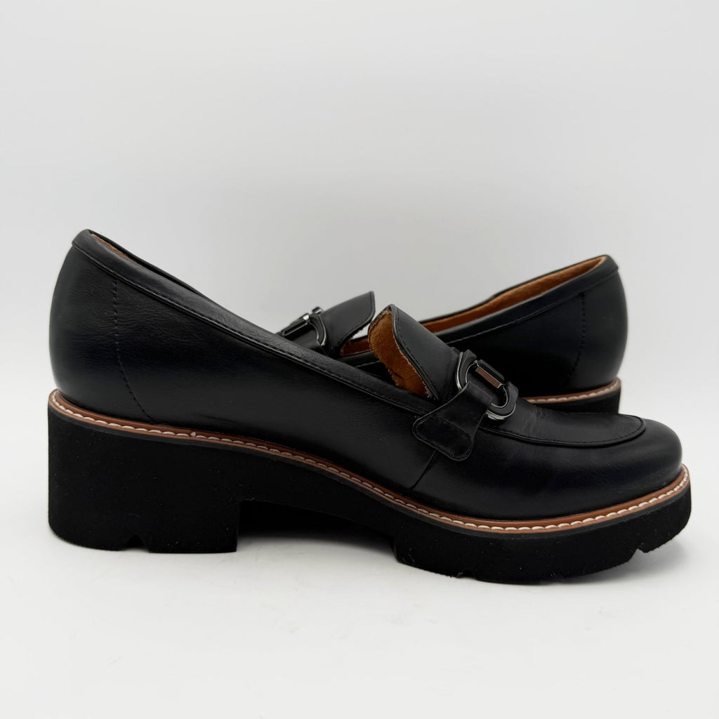 Naturalizer Womens Corrine Bit Platform Loafers Size 10 EU 41 Black NWOB