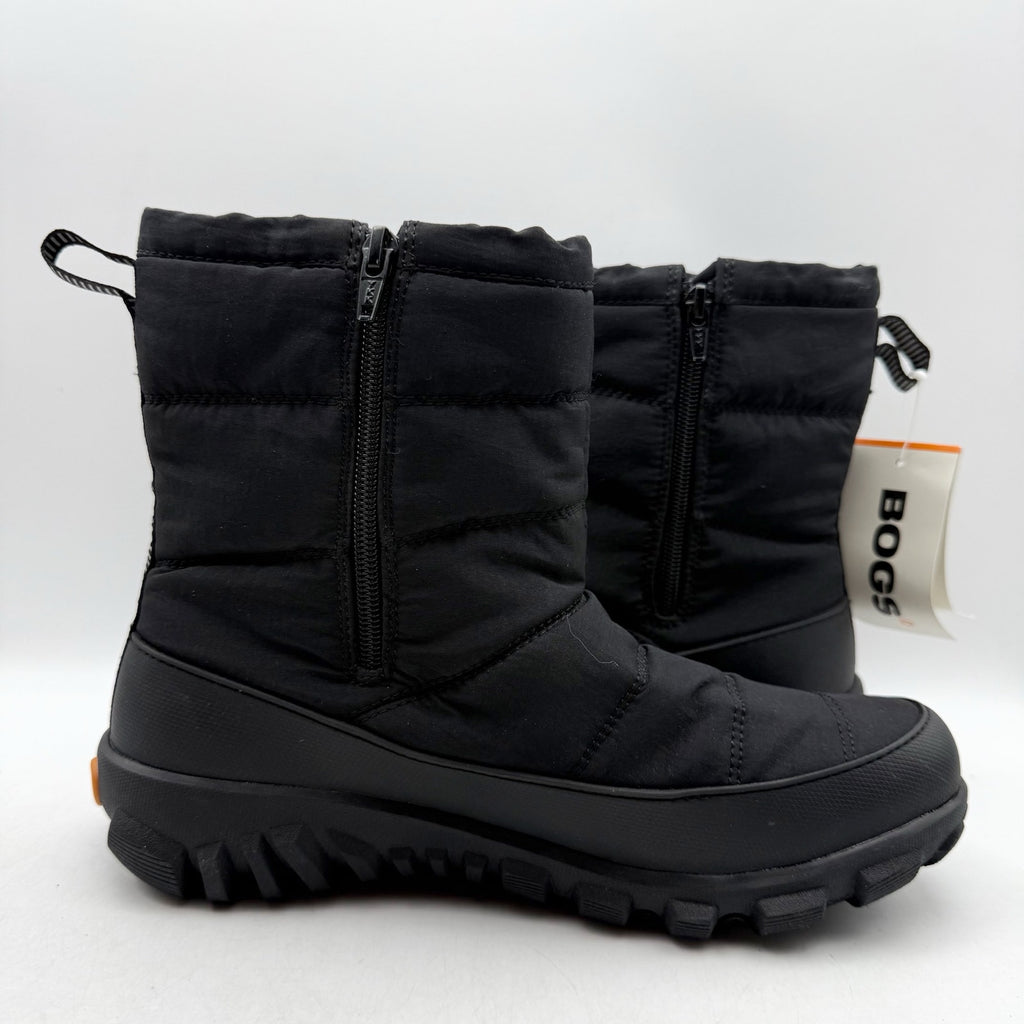 Bogs Womens Cedar Quilt Winter Boots Size 8.5 EU 39.5 Black Waterproof NIB