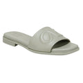 Naturalizer Womens Genevieve Slide Sandals Size 8.5 WIDE Grey Green Leather NIB
