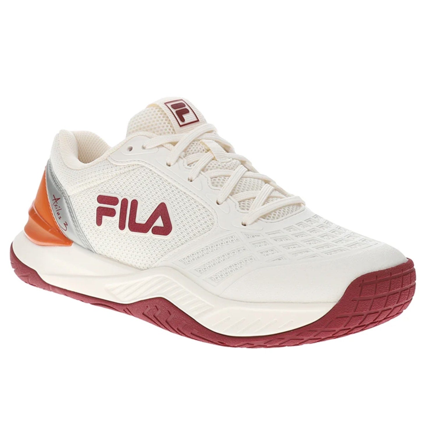FILA Women's Axilus 3 Athletic Shoes Size 9 Off White Orange Court NWOB