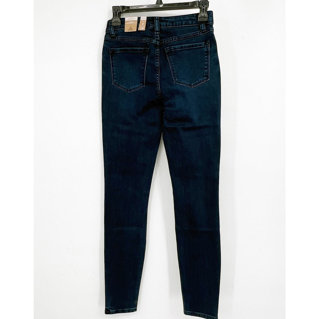 Prana Womens Sienna Skinny Jeans 26x31 US 2 Deep Blue Stretch Denim Mid Rise NWT