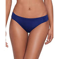 LAUREN RALPH LAUREN Hipster Bikini Bottom Size 4 Navy Blue Shirred Side Tab NWT