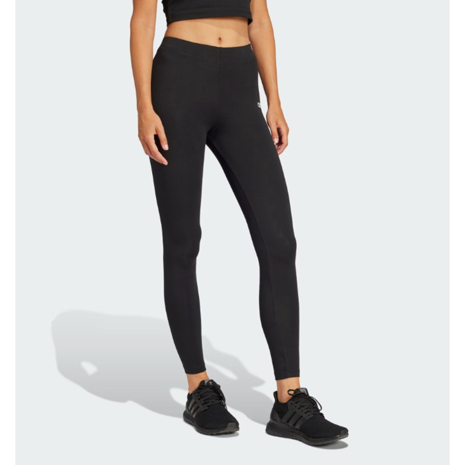 ADIDAS Women's Essentials Linear Leggings Medium Black White Logo NWT