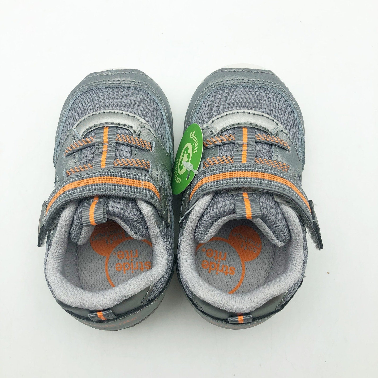 Stride Rite Baby Boys Sneaker SM Turbo Size 3 Wide Shoes Grey NIB