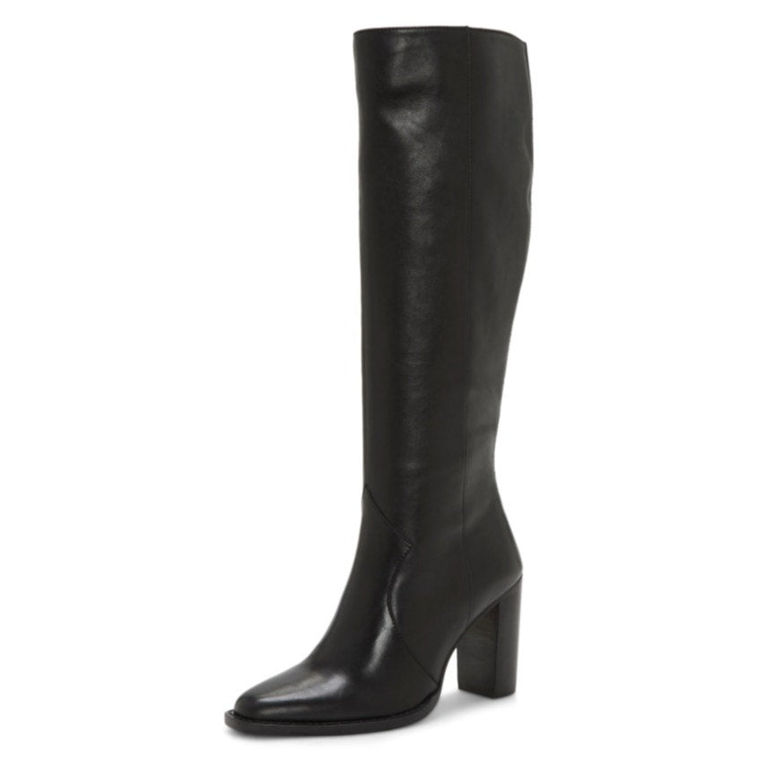 Vince Camuto Womens Lecheya Knee High Boot US 11 M Wide Calf Black Leather NWOB