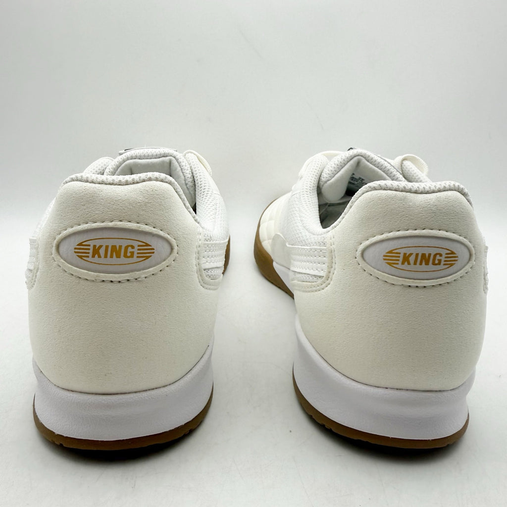 PUMA Mens King Top It Indoor Soccer Shoes US 9 White Gold Sneaker NWOB