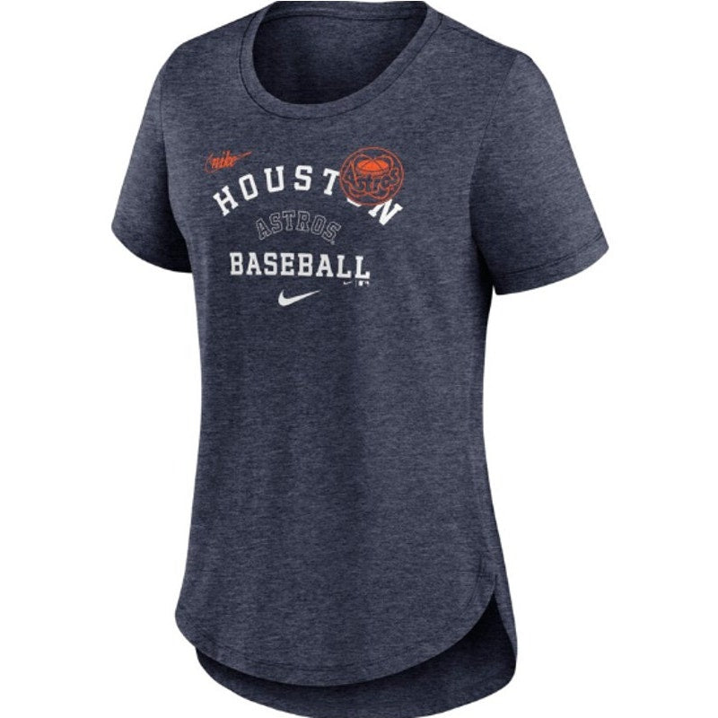 NIKE Women's Houston Astro Rewind T-Shirt Medium Navy Short Sleeve NWT NKMV-EX52
