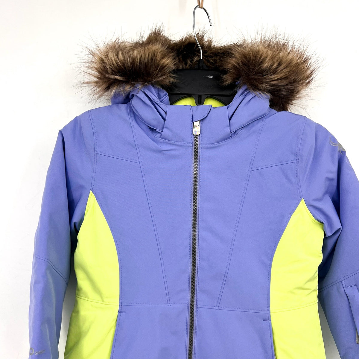 SPYDER Girl's Lola Ski Jacket SIZE 7 Purple Green Insulated Hooded NWT