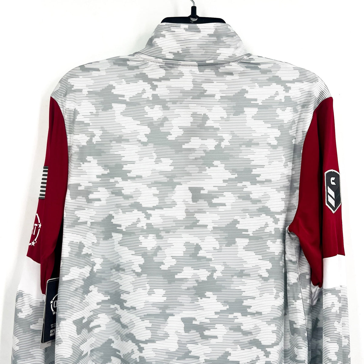 COLOSSEUM Camo Alabama Crimson Tide Quarter-Zip Windshirt Small Grey Red NWT