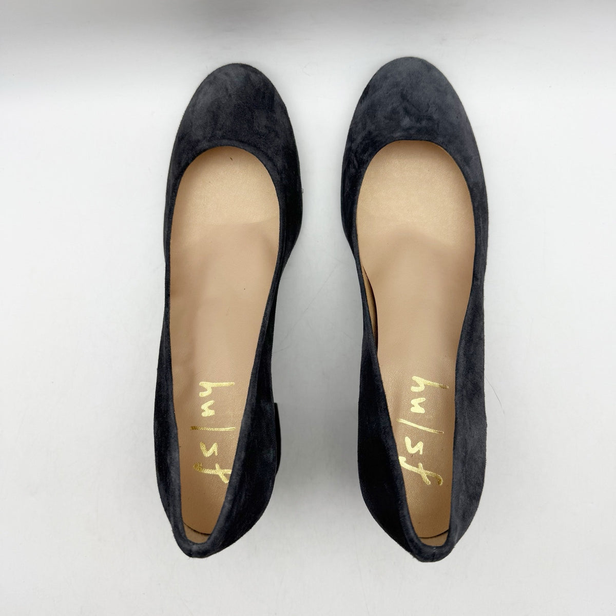 French Sole Womens Trance Pumps Size 7.5 B Dark Grey Suede Heels NIB