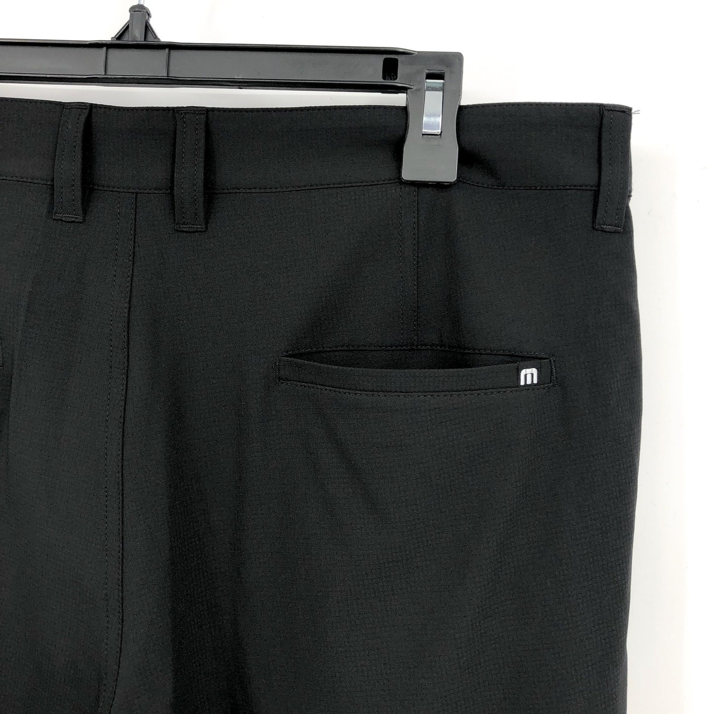 TRAVIS MATHEW Men's Starnes 9" Chino Shorts Size 34 Black Heater Series NWT