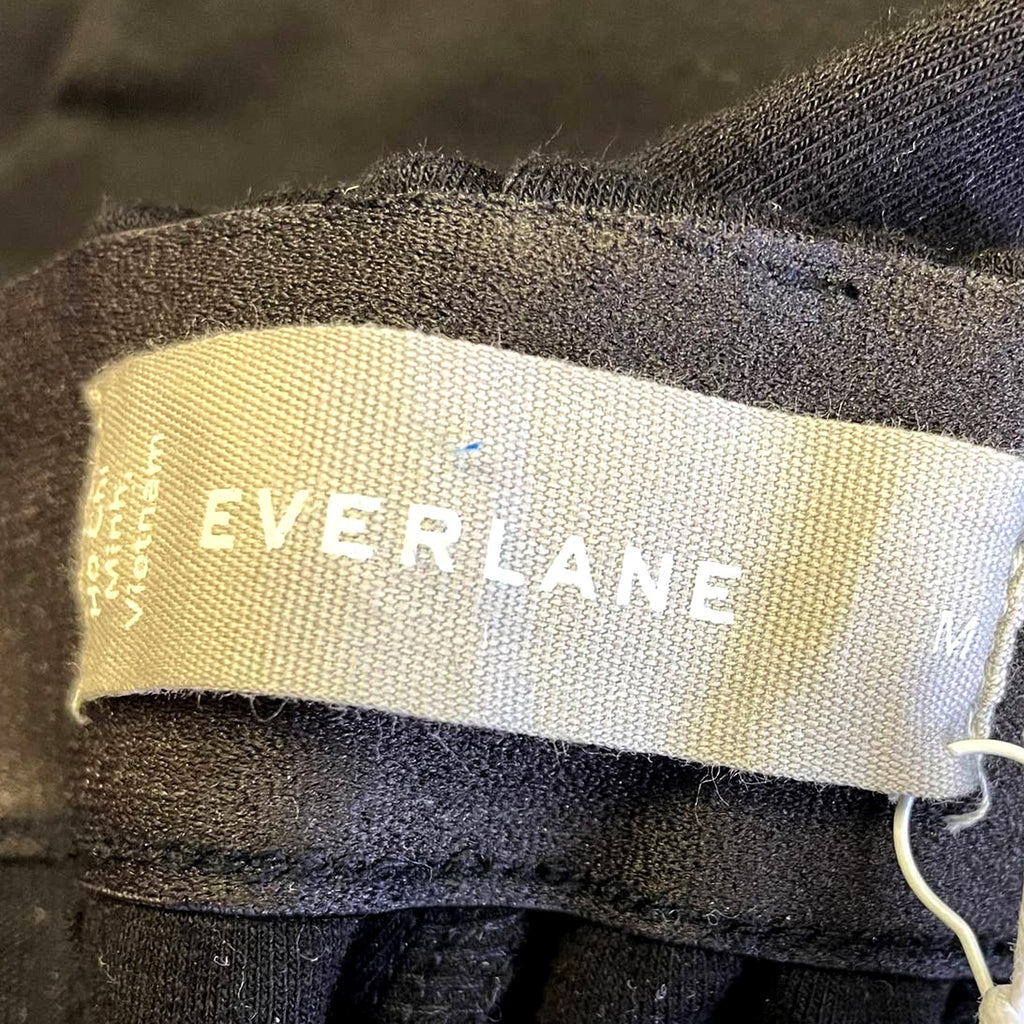 Everlane Womens The Dream Pants Medium Black Knit Pull On Tapered Stretch NWT