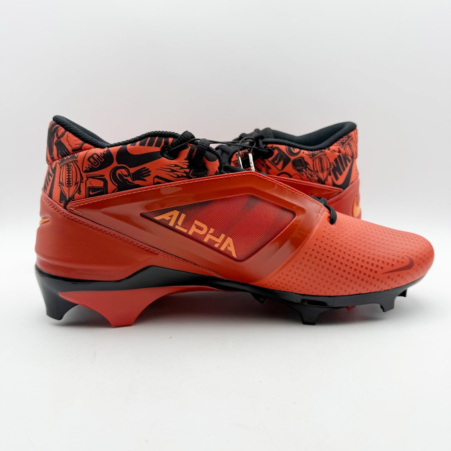 Nike Mens Alpha Menace 4 Pro NRG Molded Football Cleats 11.5 Orange Black NWOB