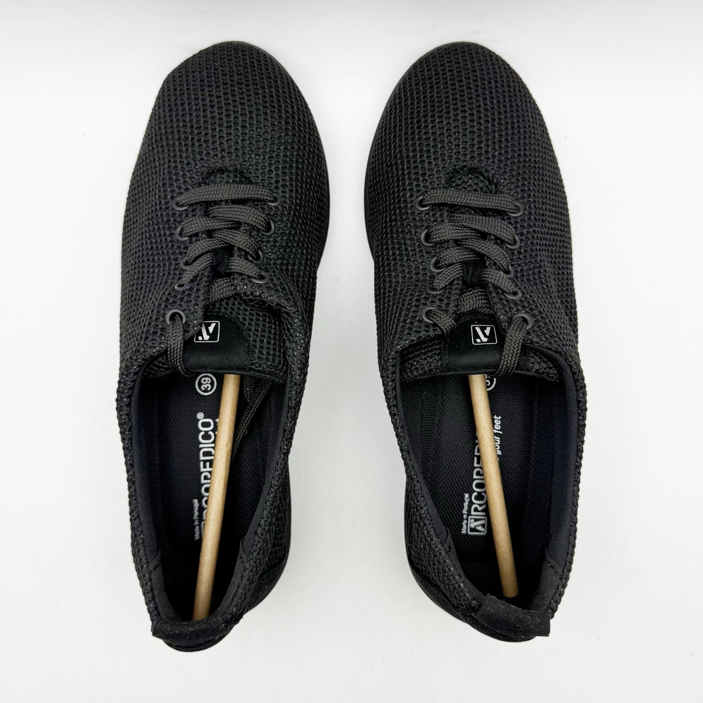 Arcopedico Womens Net 3 Oxford Sneakers EU 39 US 8-8.5 Black Knit NWOB