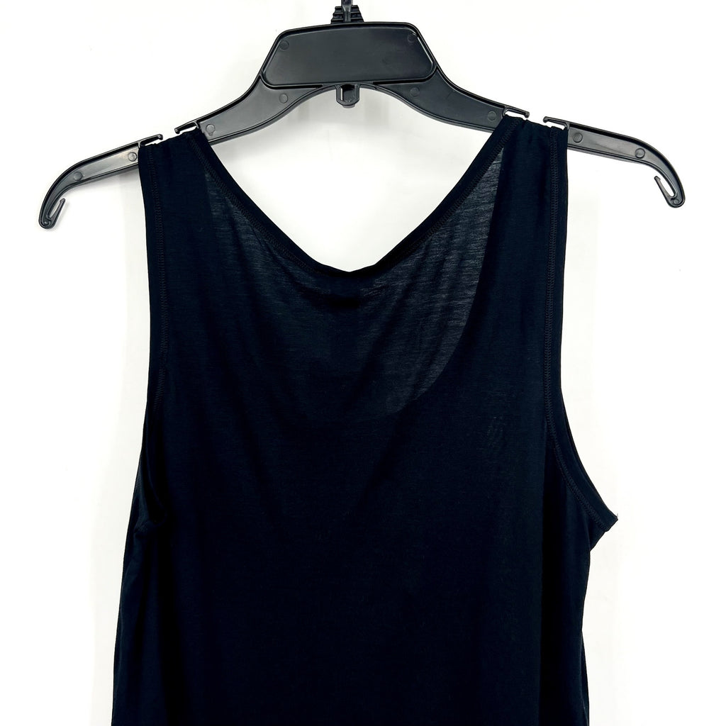HANRO Women's Ultralight Tank Top Medium US 10/12 Black Scoop Neck NWT