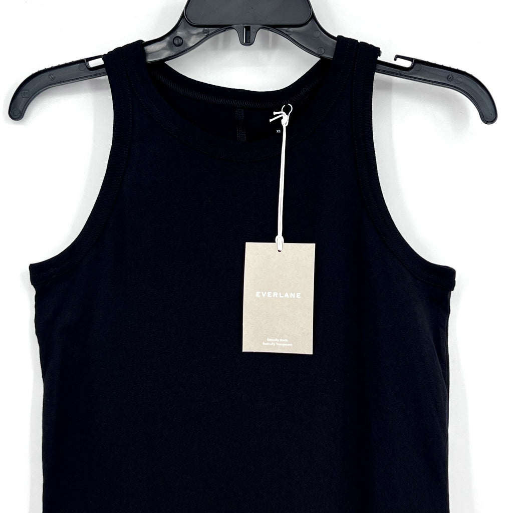 EVERLANE Women's The Tank in Essential Orangic Cotton XS Black Sleeveless NWT
