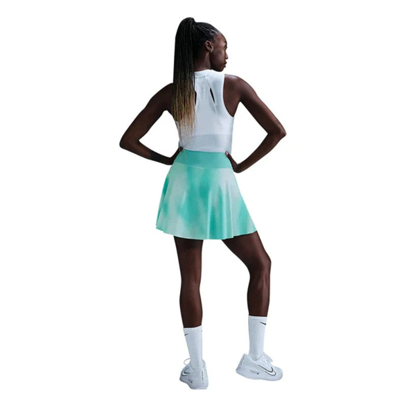 NIKE Women's Dri-Fit Pleated Tennis Skirt XL Glacier Blue Print Skort NWT