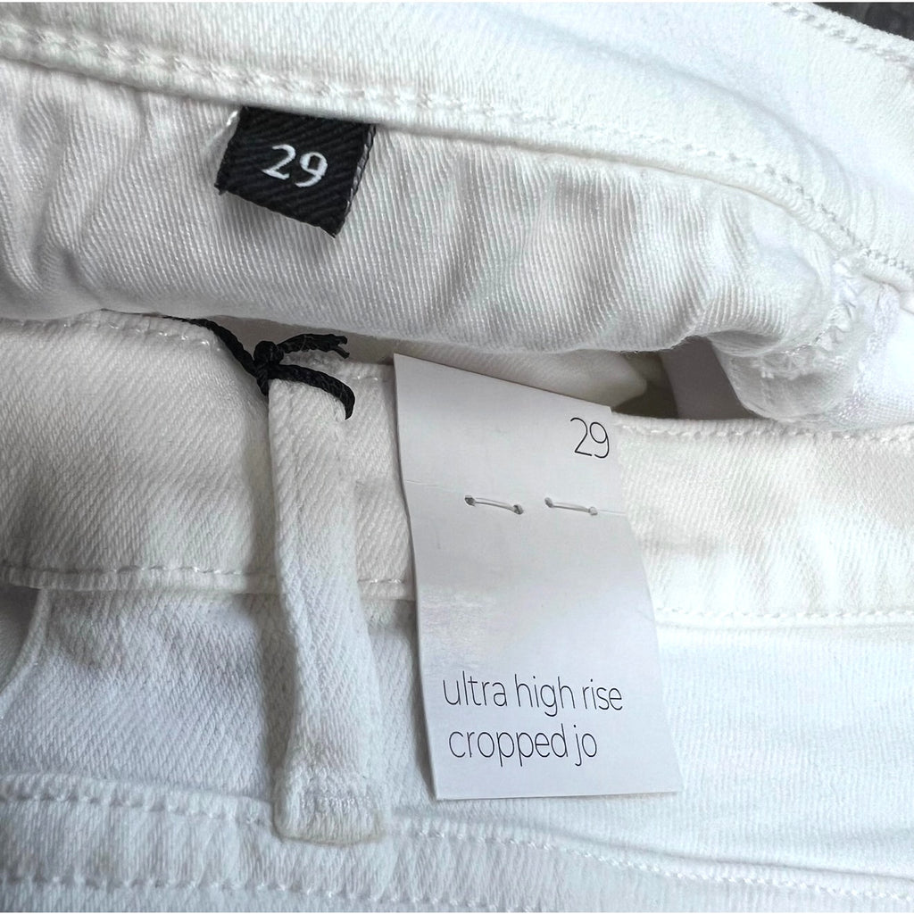 7 FOR ALL MANKIND Womens Crop Joe Jeans Size 29 US 8 White Ultra High-Rise NWT