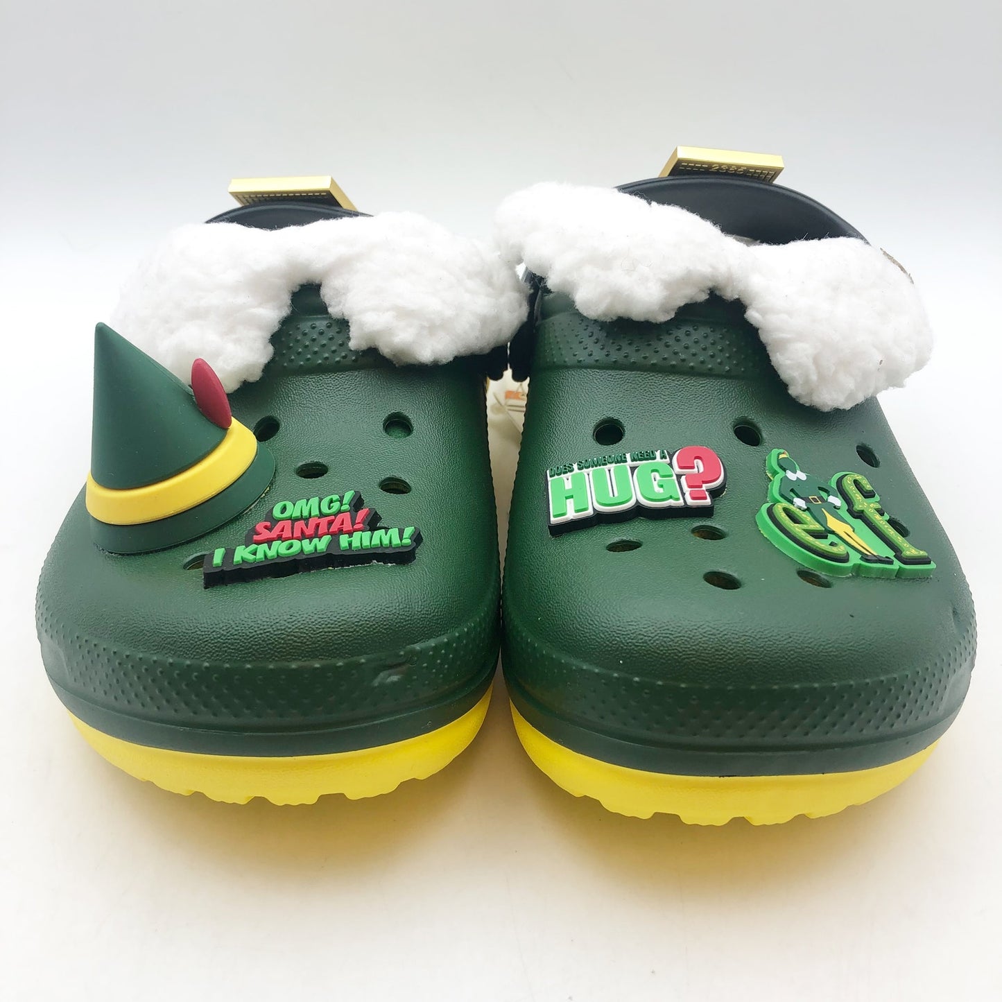 Crocs Unisex Kids Elf Classic Clogs Size 13 Festive Green NWT