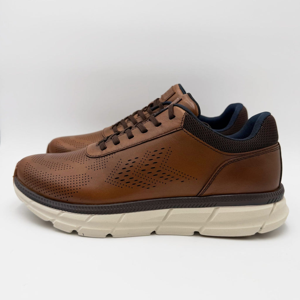 Johnston & Murphy Mens Hastings U-Throat Casual Sneakers Size 10 Tan Leather NIB