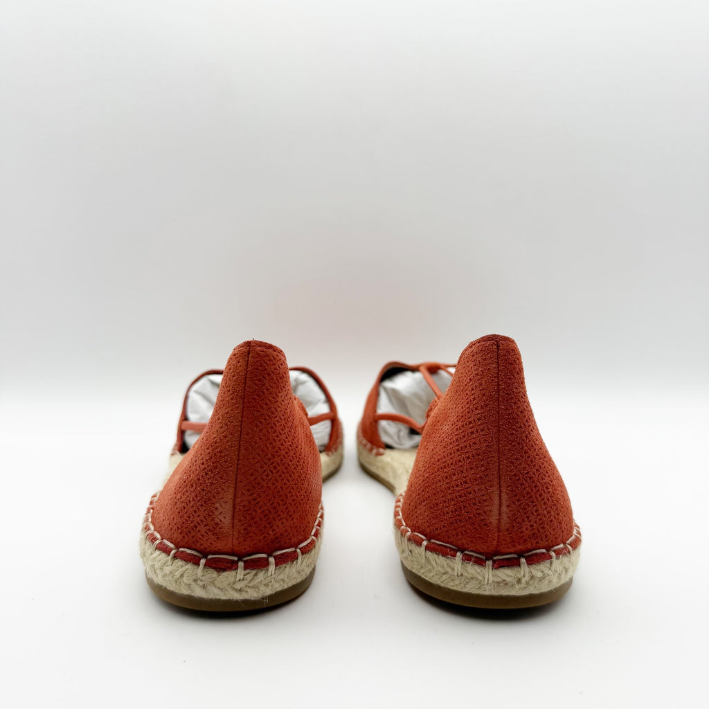 Eileen Fisher Womens Lee Espadrille Flats Size US 8.5 Red Full Grain Leather