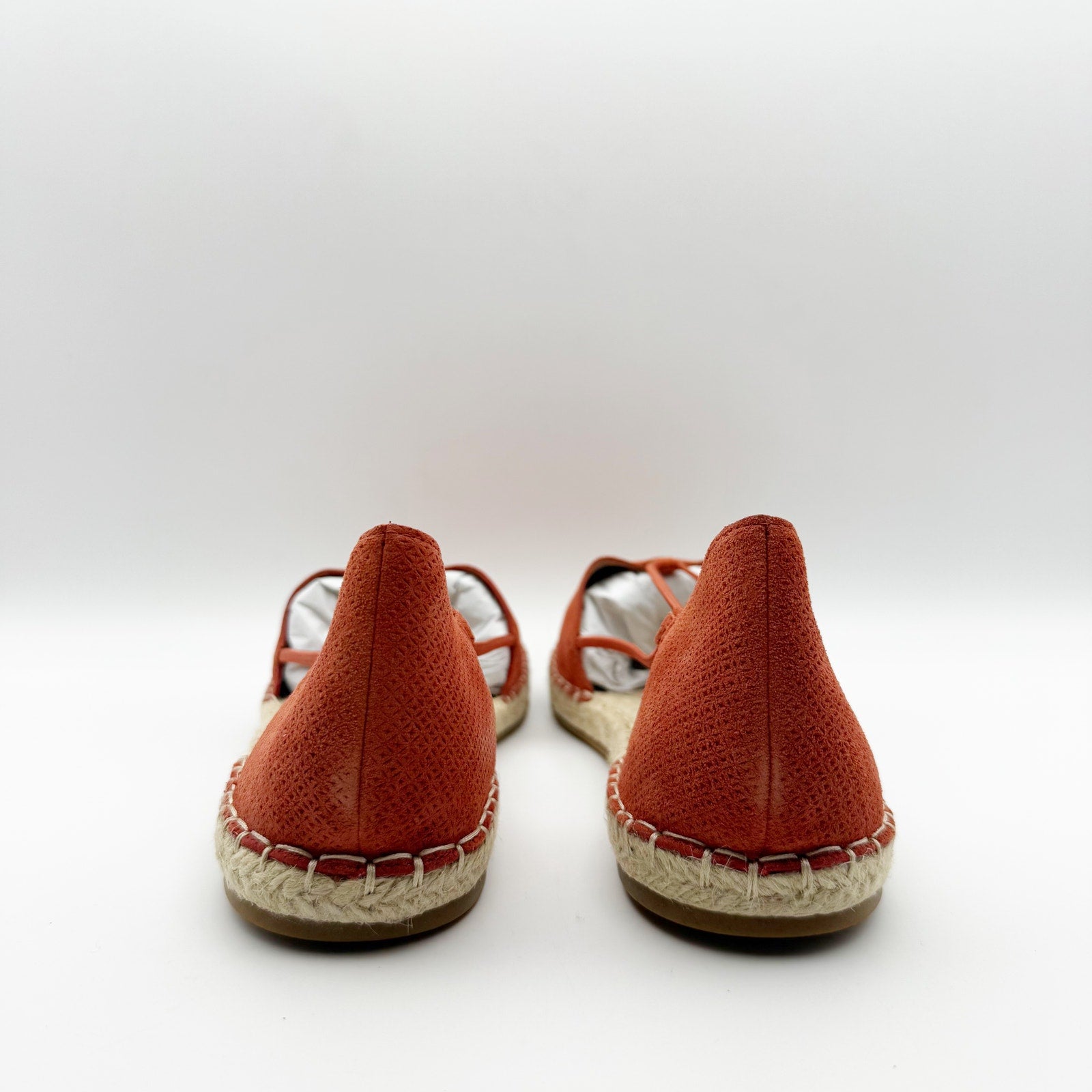 Eileen Fisher Womens Lee Espadrille Flats Size US 8.5 Red Full Grain Leather