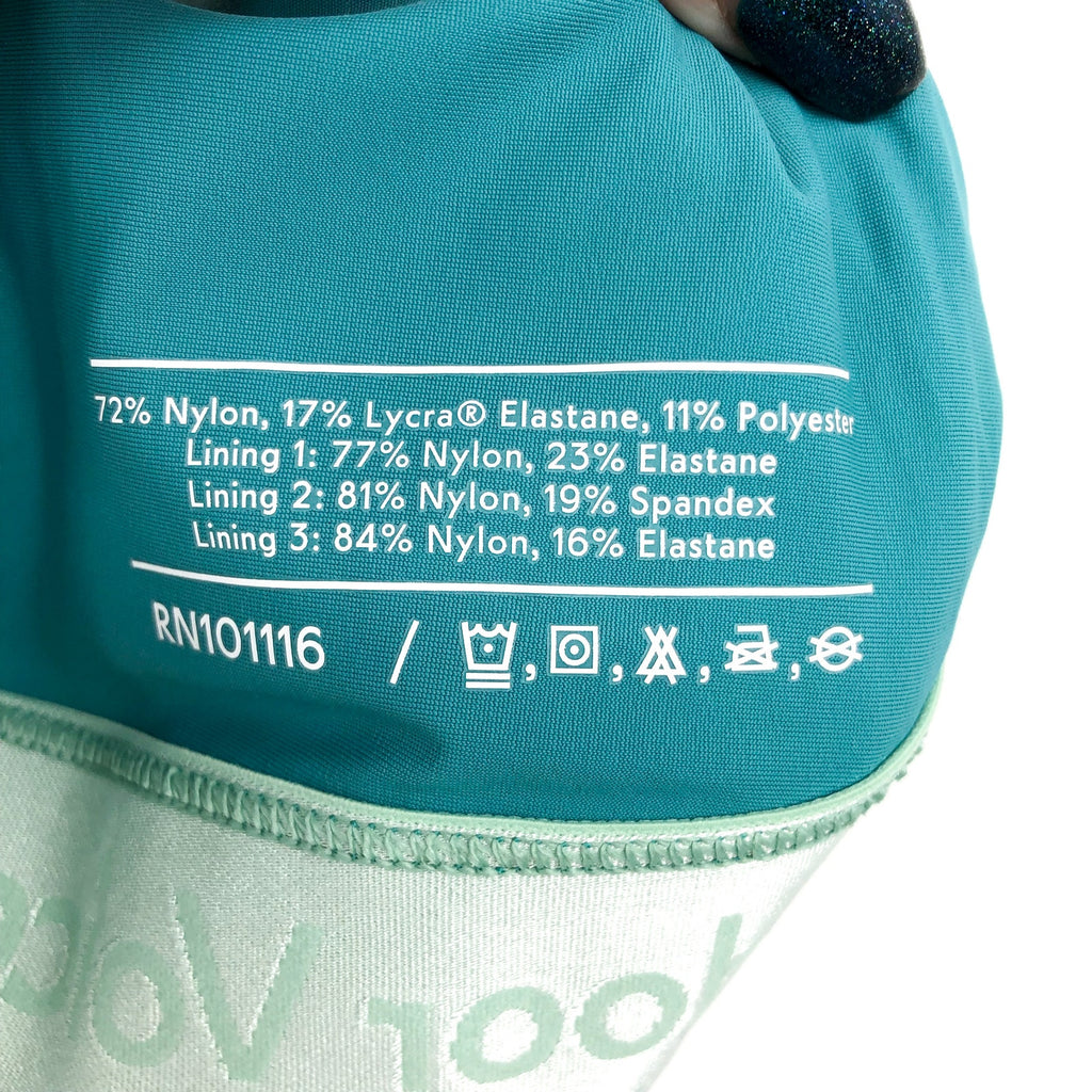 OUTDOOR VOICES Women's Doing Things Bra XXS Blue Green Racerback NWT