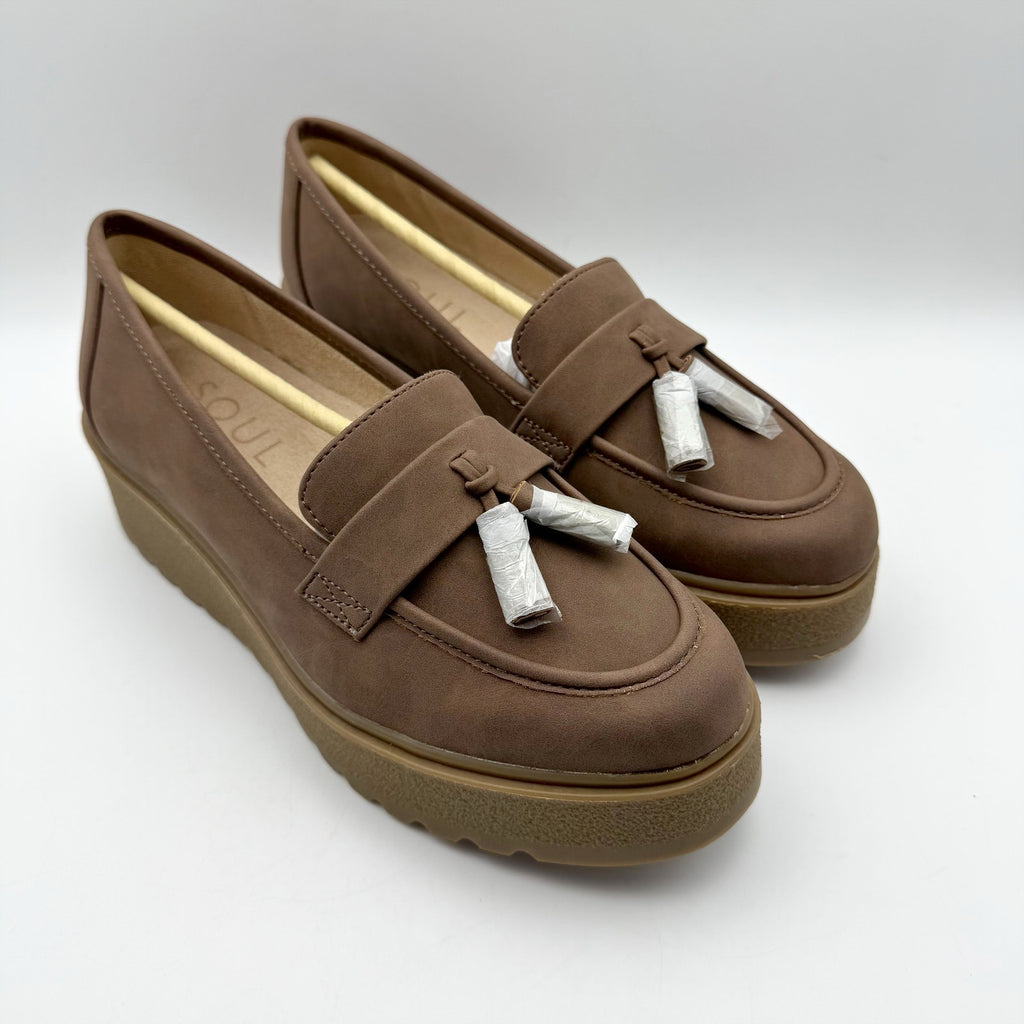 Soul Naturalizer Womens Josie Loafers Size 9.5M EU 40.5 Brown Slip-on NIB