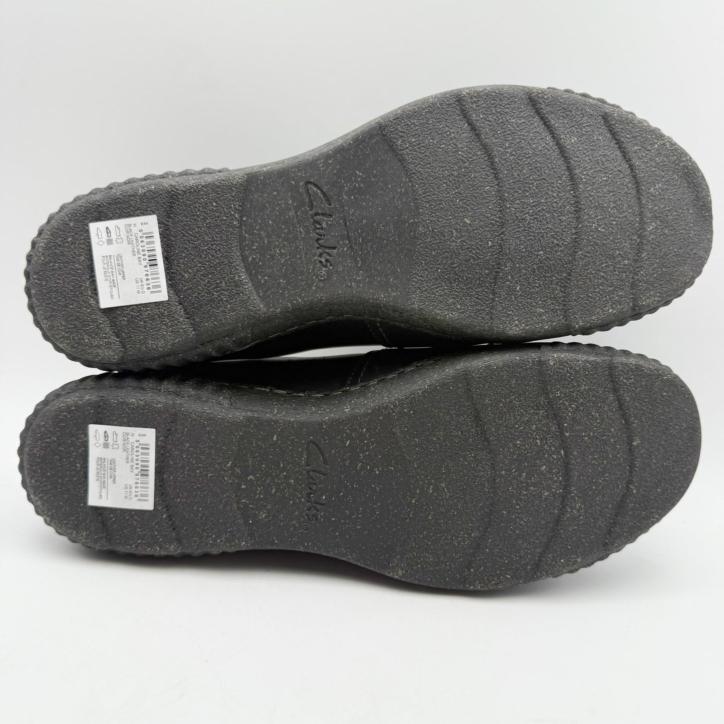 Clarks Womens Caroline Bay Clogs US 11 M EU 42.5 Black Leather SR NIB