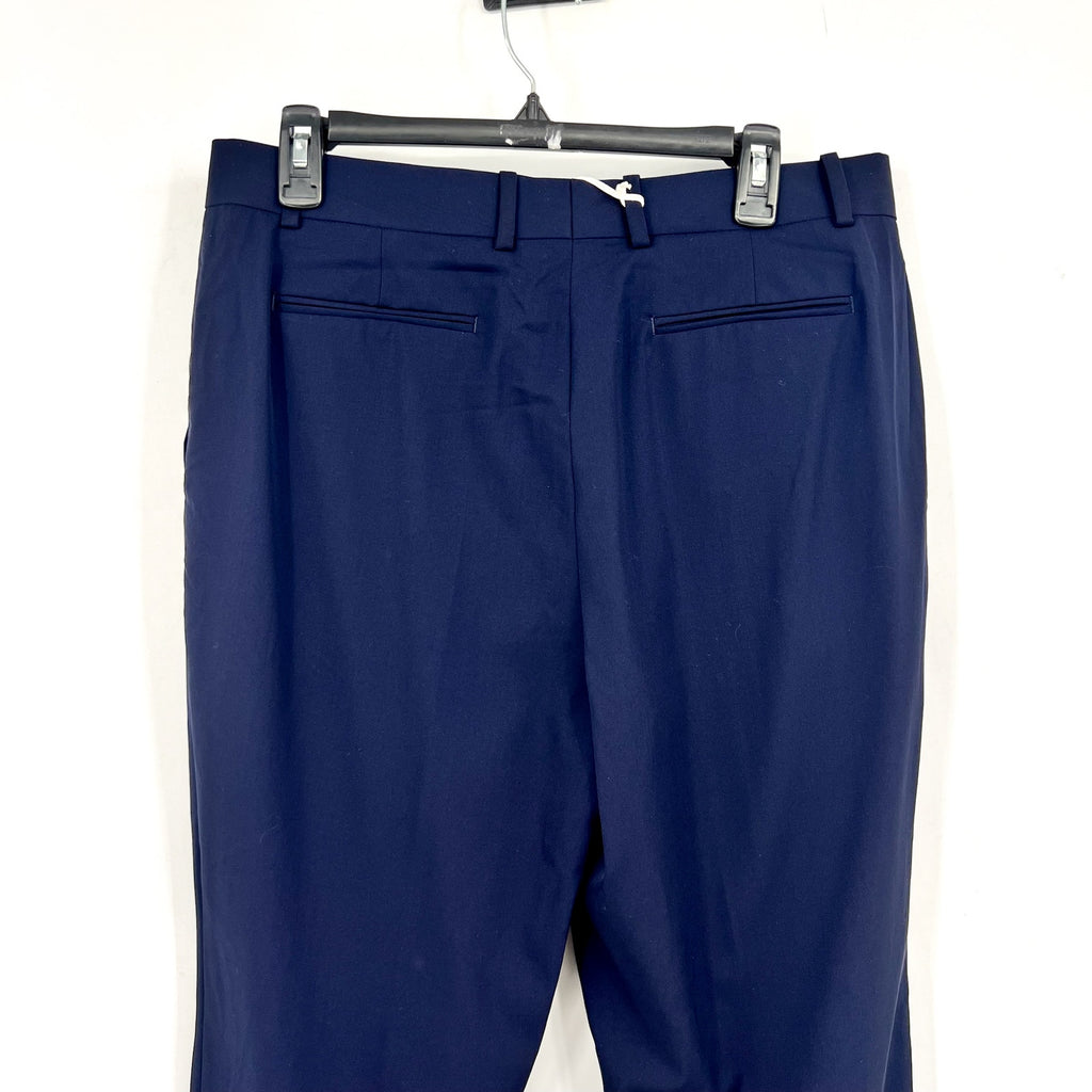 EVERLANE Women's The Italian GoWeave Crop Trouser Pants Size 10 Navy Blue NWT