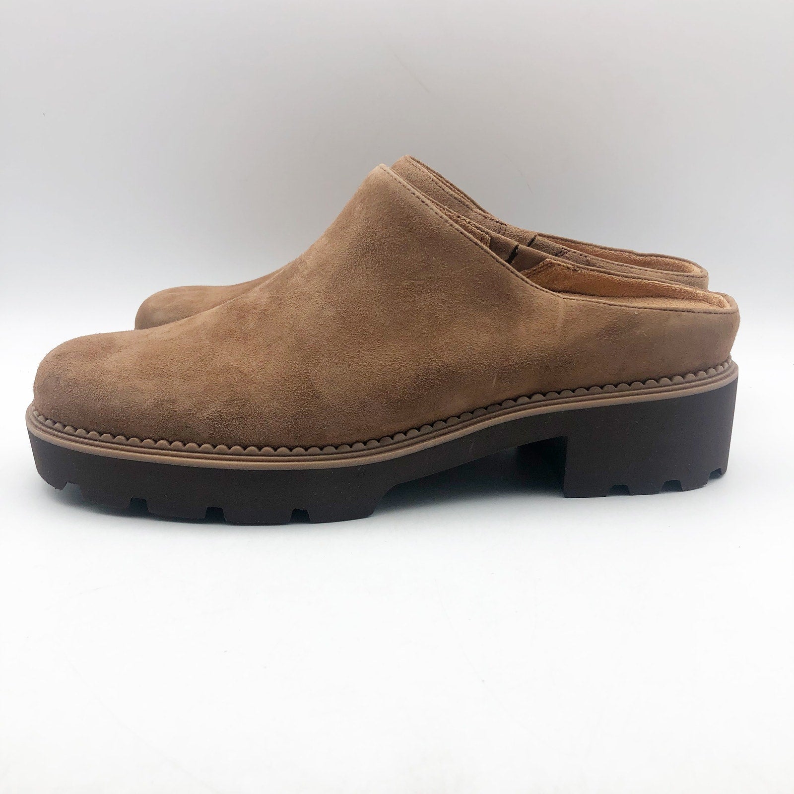 Vionic Womens Fairfax Clogs US 10 EU 41 Brown Suede Slip On NIB