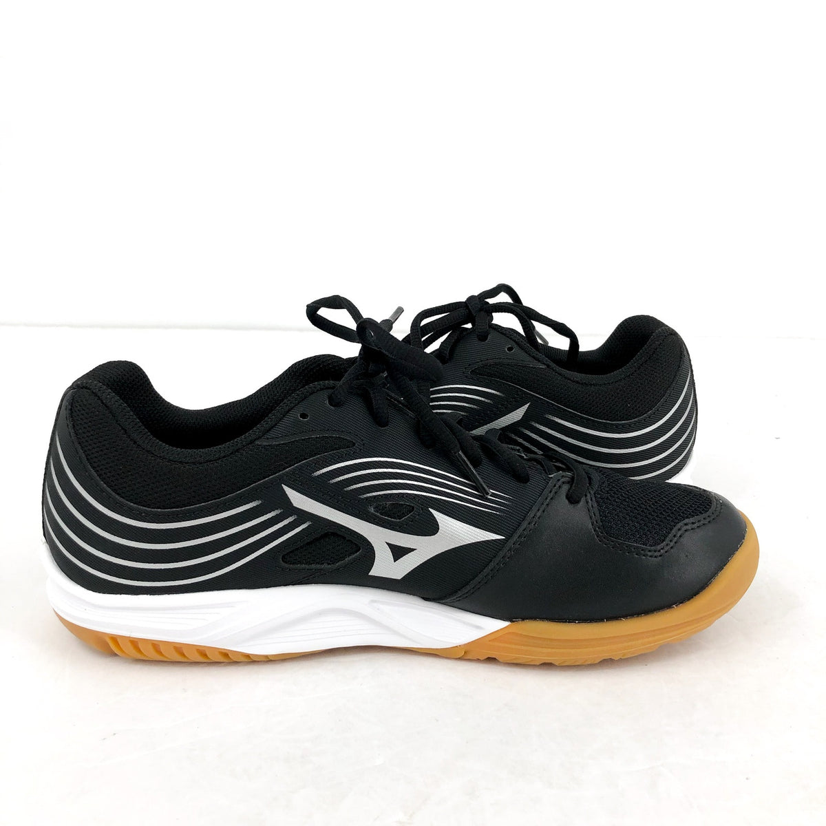 MIZUNO Womens Cyclone Speed 3 Volleyball Shoes Size 9 Black Silver Lace Up NWOB