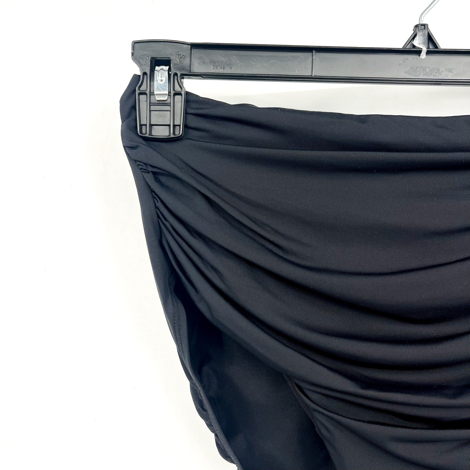 LAUREN RALPH LAUREN Slimming High Waist Bikini Bottom Size 14 Black Beach Club