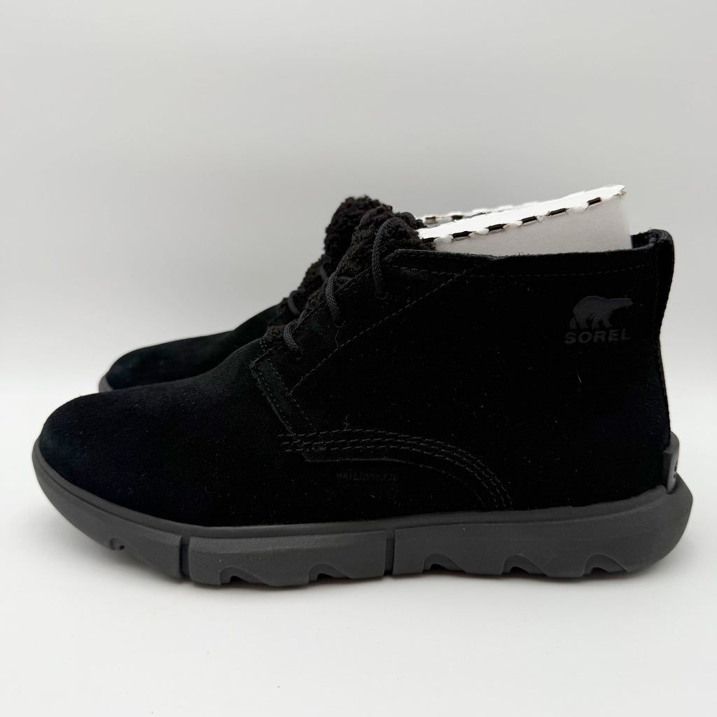 Sorel Women Explorer Next Drift Bootie US 9.5 EU 40.5 Black Suede Waterproof NIB