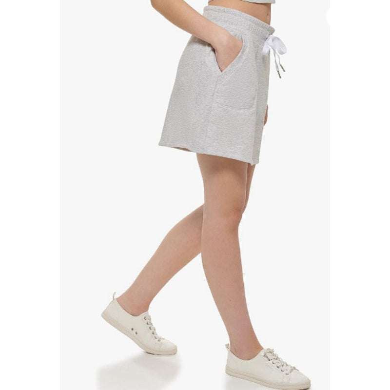 CALVIN KLEIN PERFORMANCE Womens Terry Skirt XL Grey Pull-On Cotton Blend NWT