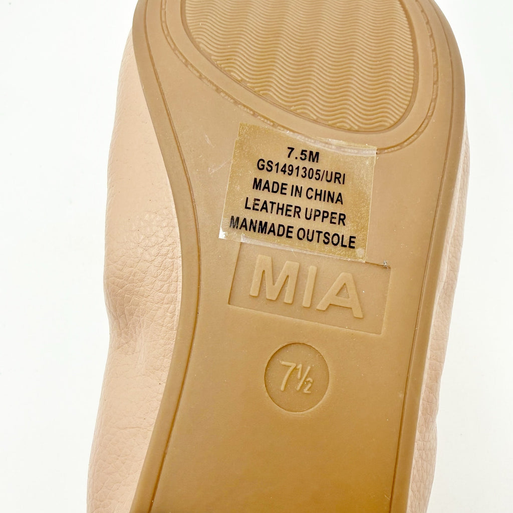 MIA Womens URI Ballet Flats Size 7.5 M Blush Pink Leather NWOB