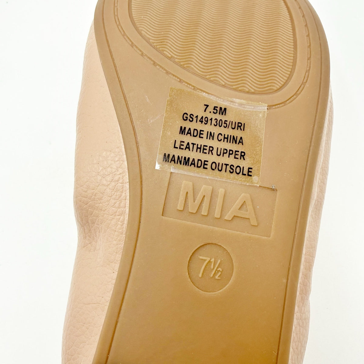 MIA Womens URI Ballet Flats Size 7.5 M Blush Pink Leather NWOB