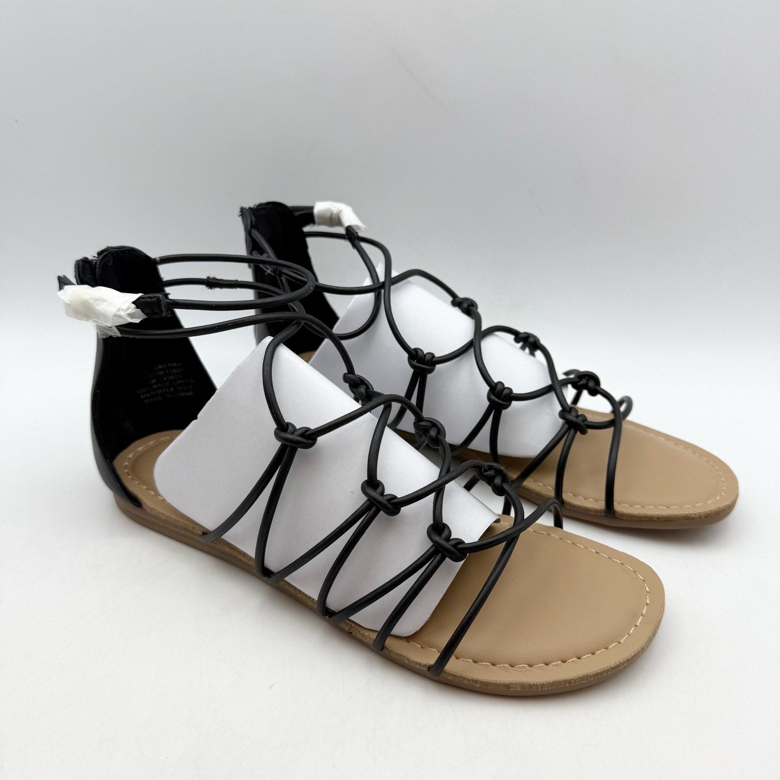 Sun + Stone Womens Okenaa Strappy Gladiator Sandals US 5 M Black NIB