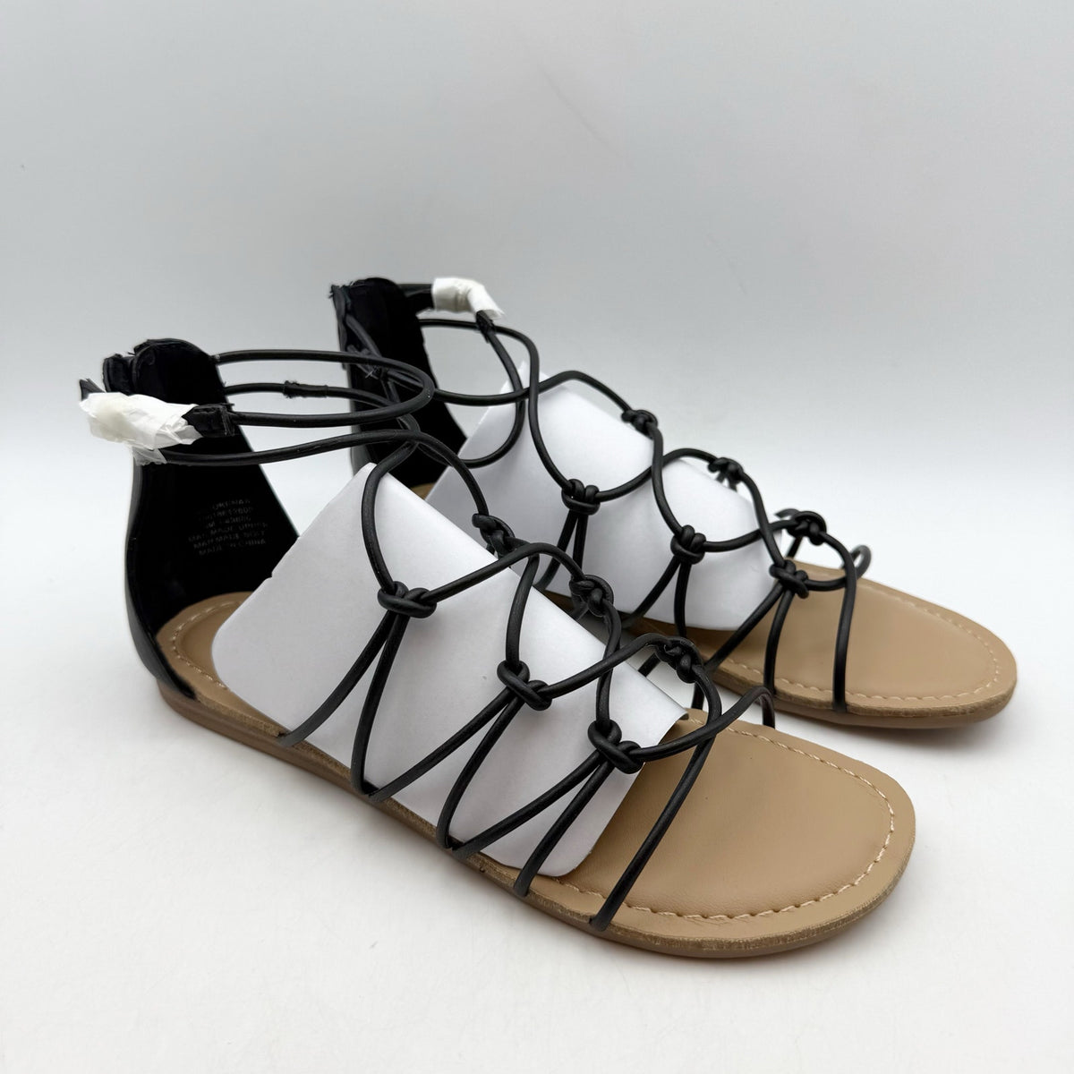 Sun + Stone Womens Okenaa Strappy Gladiator Sandals US 5 M Black NIB