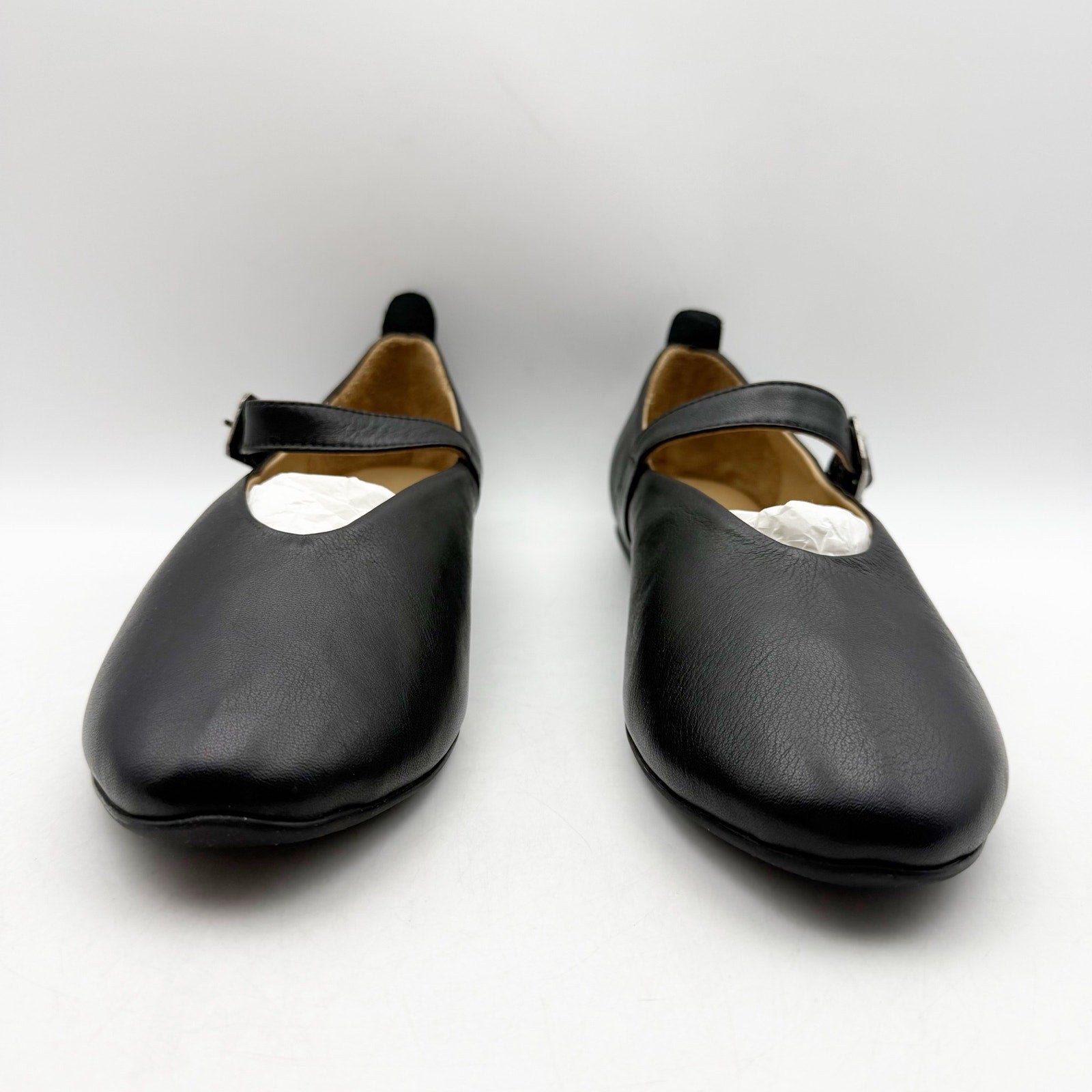 Miz Mooz Womens Kiki Mary Jane Flats EU 38 US 7.5-8 Black Leather NIB