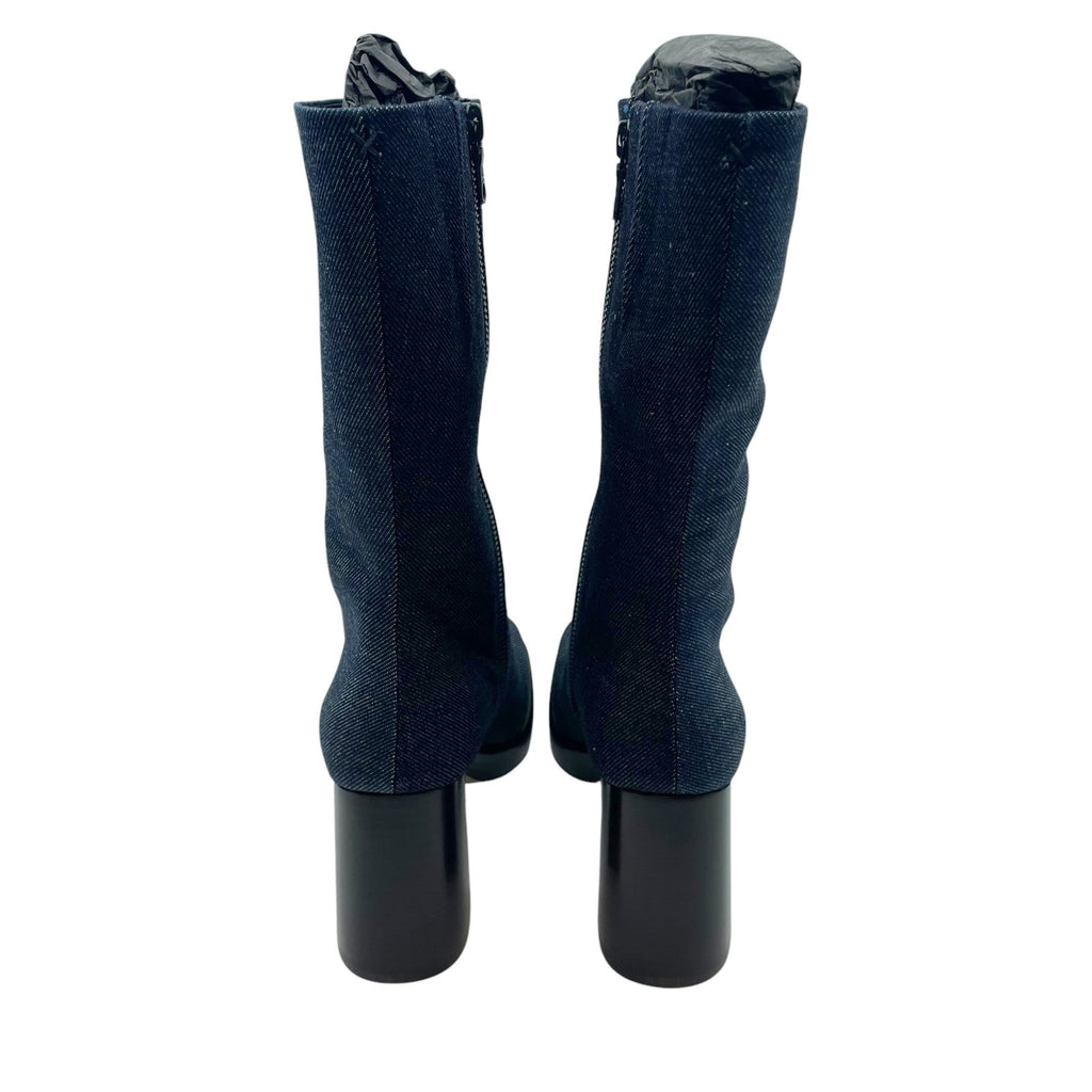 Rag & Bone Womens Matrix Denim Platform Boots US 8.5M EU 38.5 Dark Blue