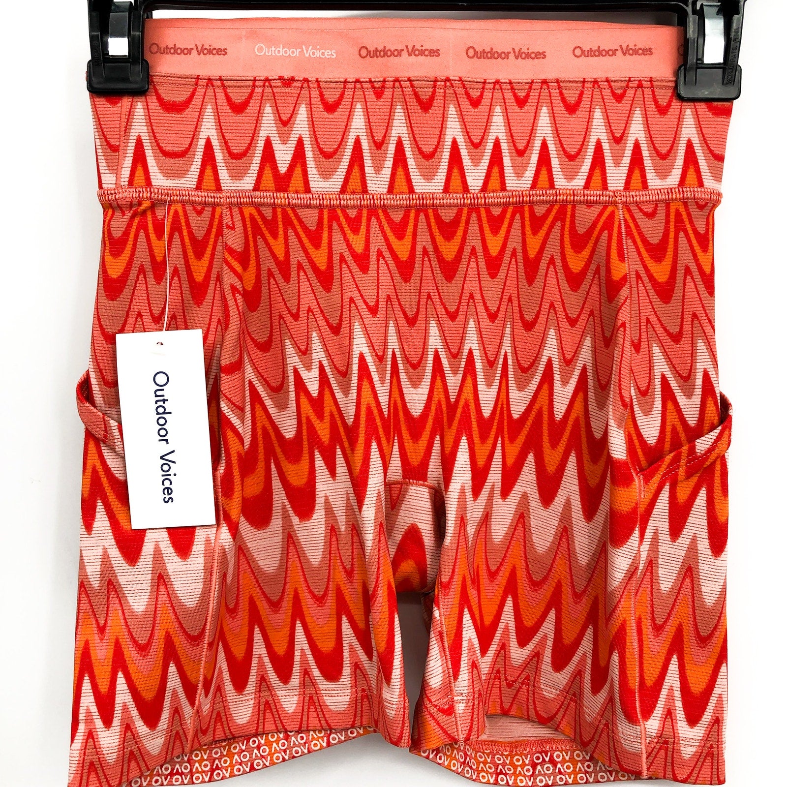 OUTDOOR VOICES Women TechSweat 5" Thrive Shorts XXS Orange Grapefruit Helios NWT