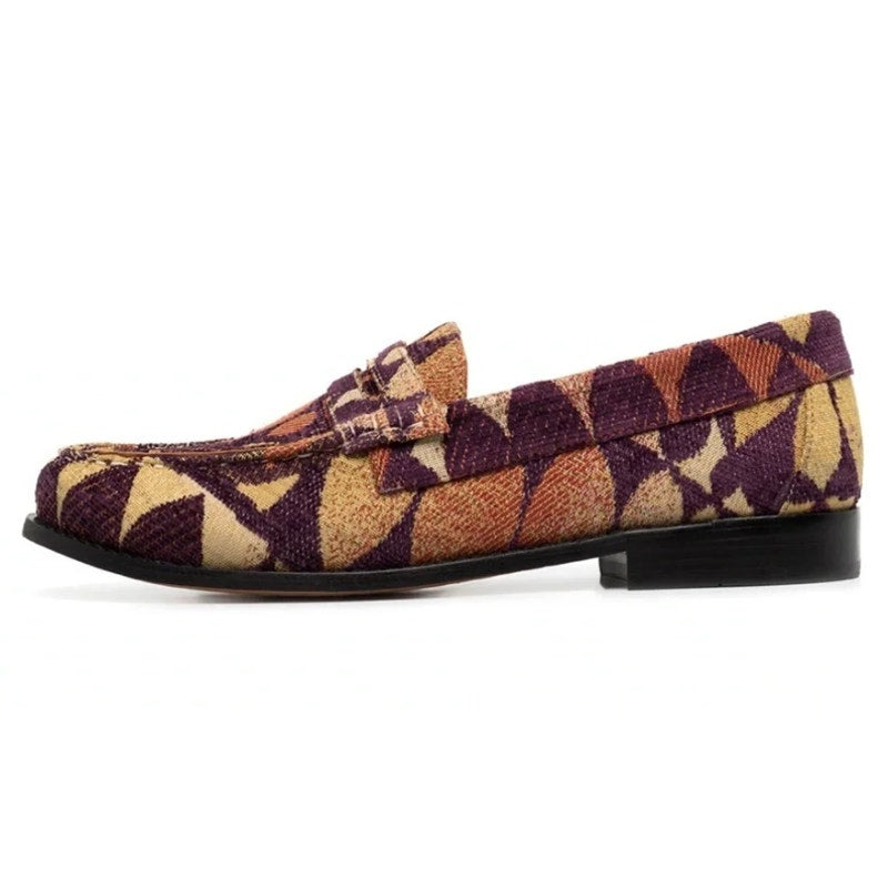 RE/DONE Womens 90s Pop-Print Loafers EU 35 US 5 Multi-color Tapastry EUC