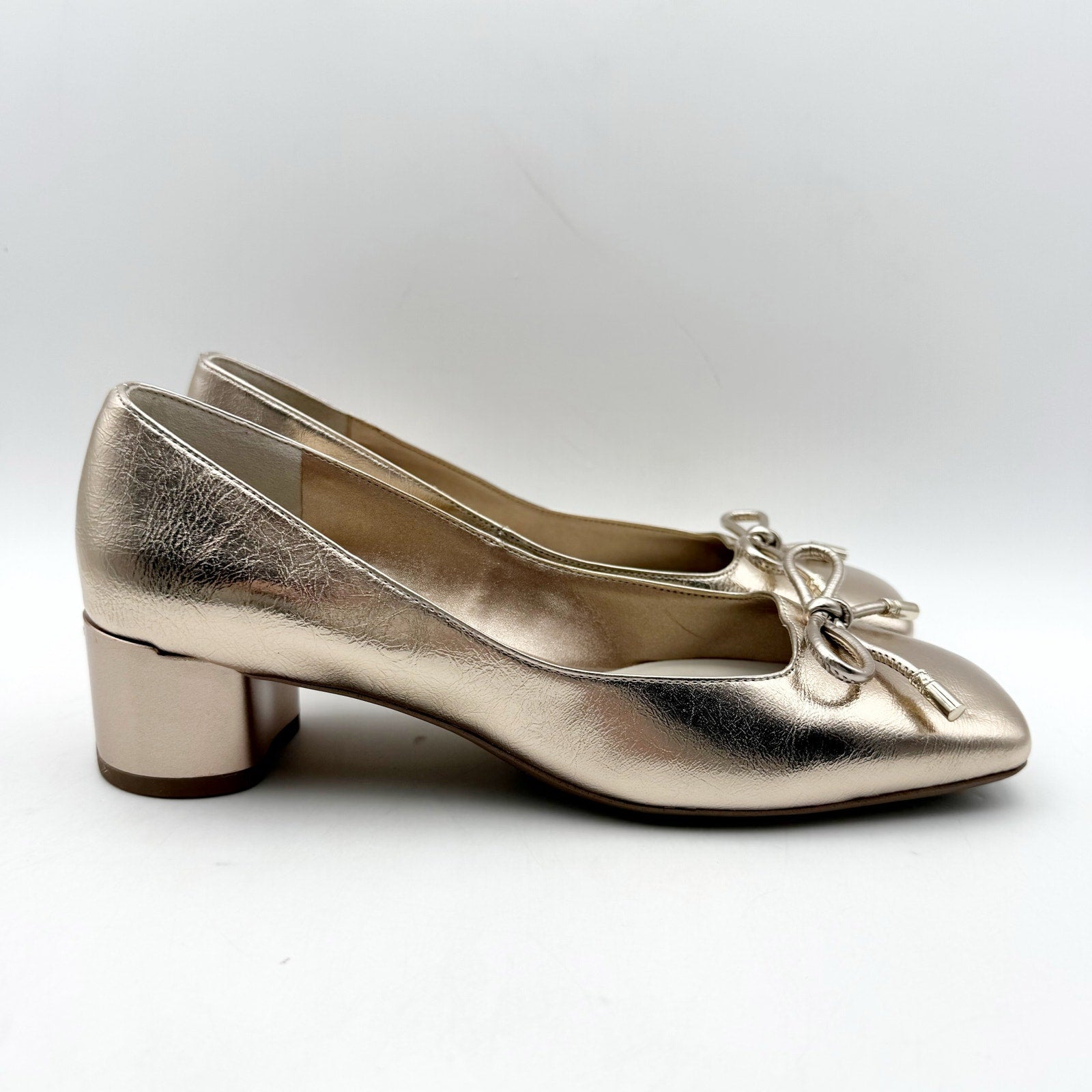 Franco Sarto Womens Natalia Pumps US 6.5 M EU 36.5 Rose Gold Leather NIB