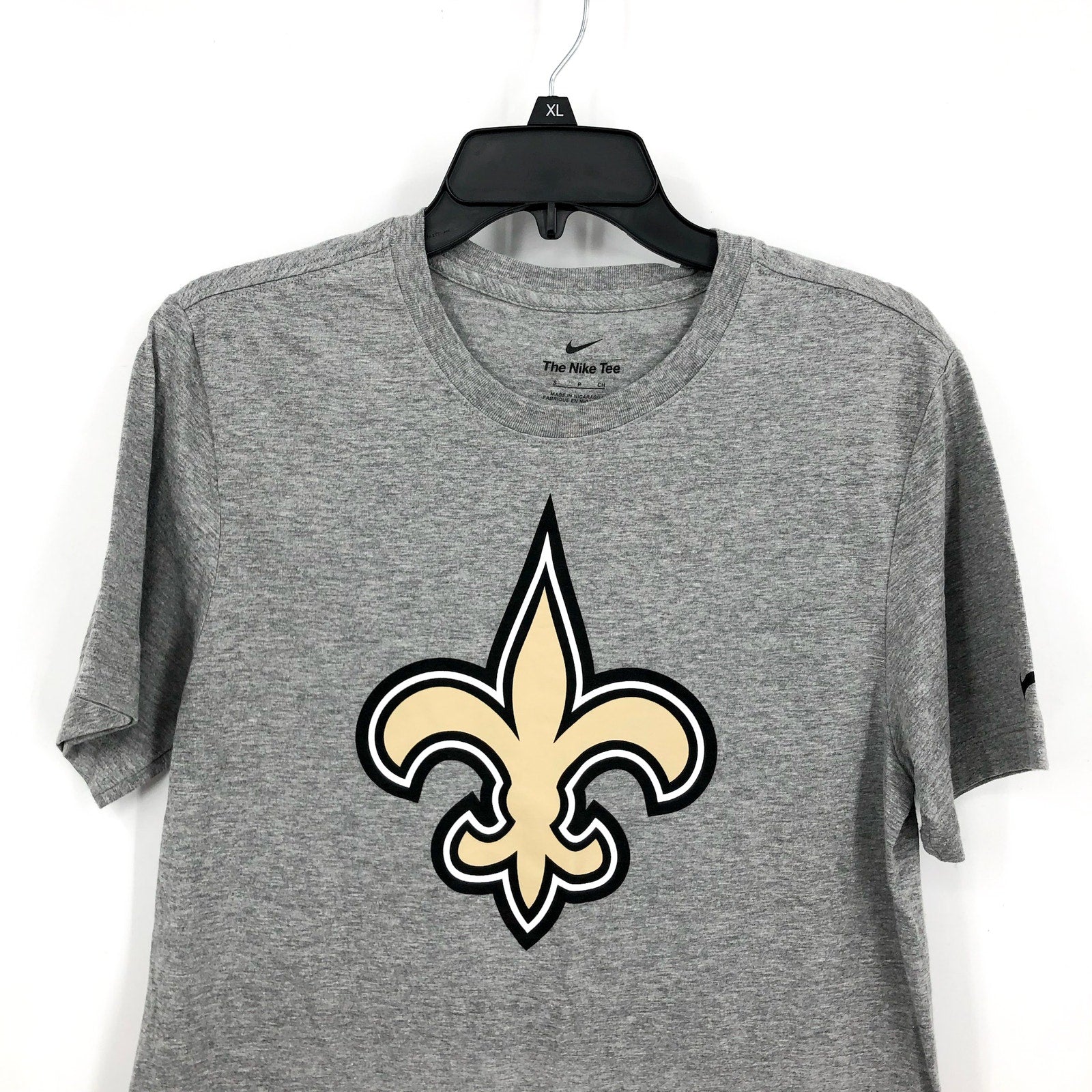 NIKE Men's NFL New Orleans Saints Logo T-Shirt Small Heather Grey NWOT N199-06G