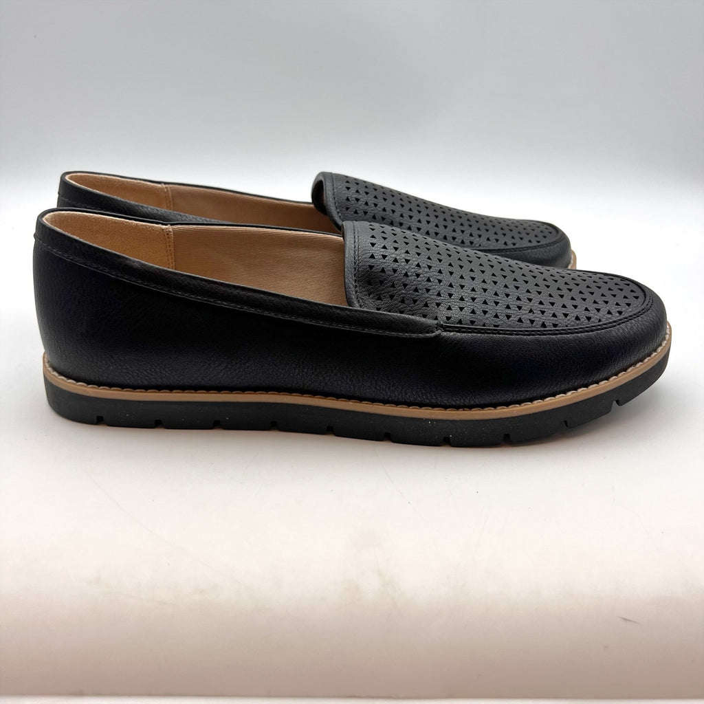 LifeStride Womens Urban 2 Slip-On Loafers Size 9 Black Vegan Leather NIB