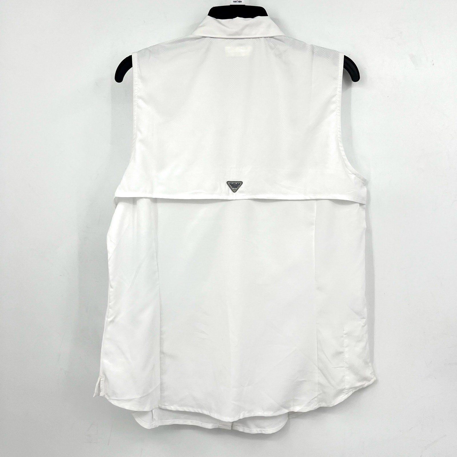 COLUMBIA Women's PFG Tamiami Shirt Large White Sleeveless Omni Shade NWT