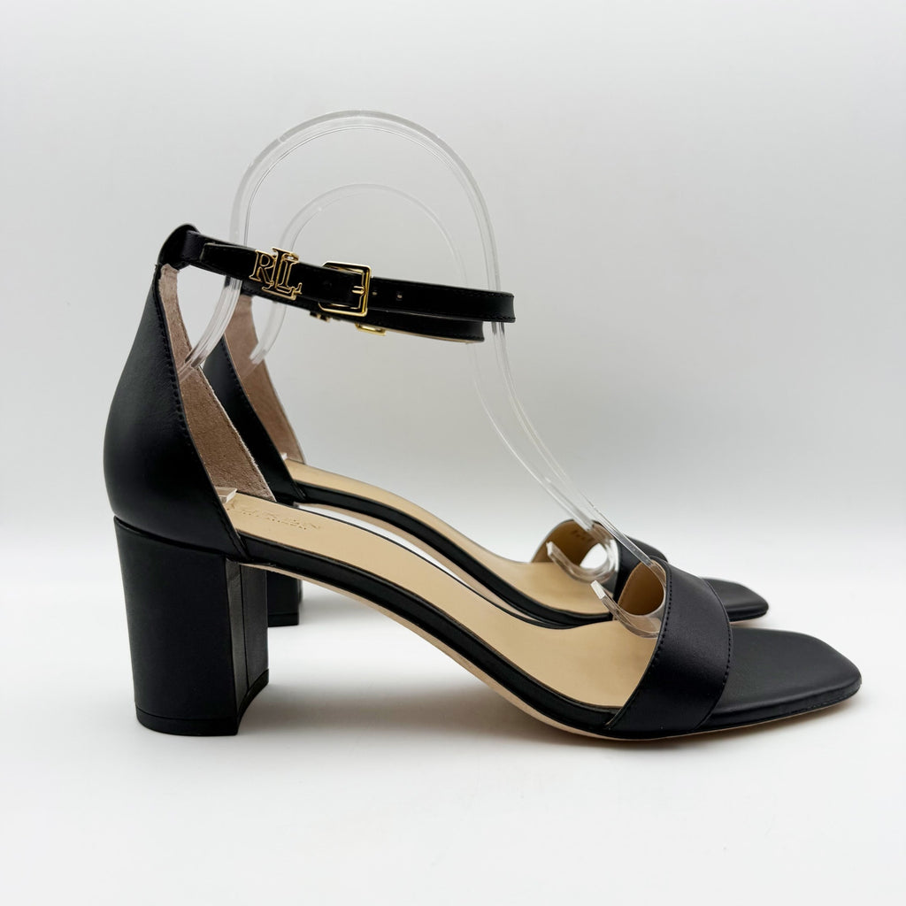 Sam Edelman Womens Robyn Heels Size 10 Wide Black Patent Leather Ankle Strap NIB